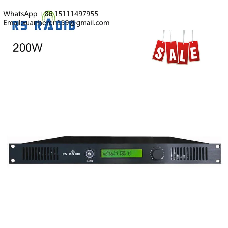 200W Long Range FM Transmitter FM Broadcast Radio Transmitter Exciter for FM Radio Station