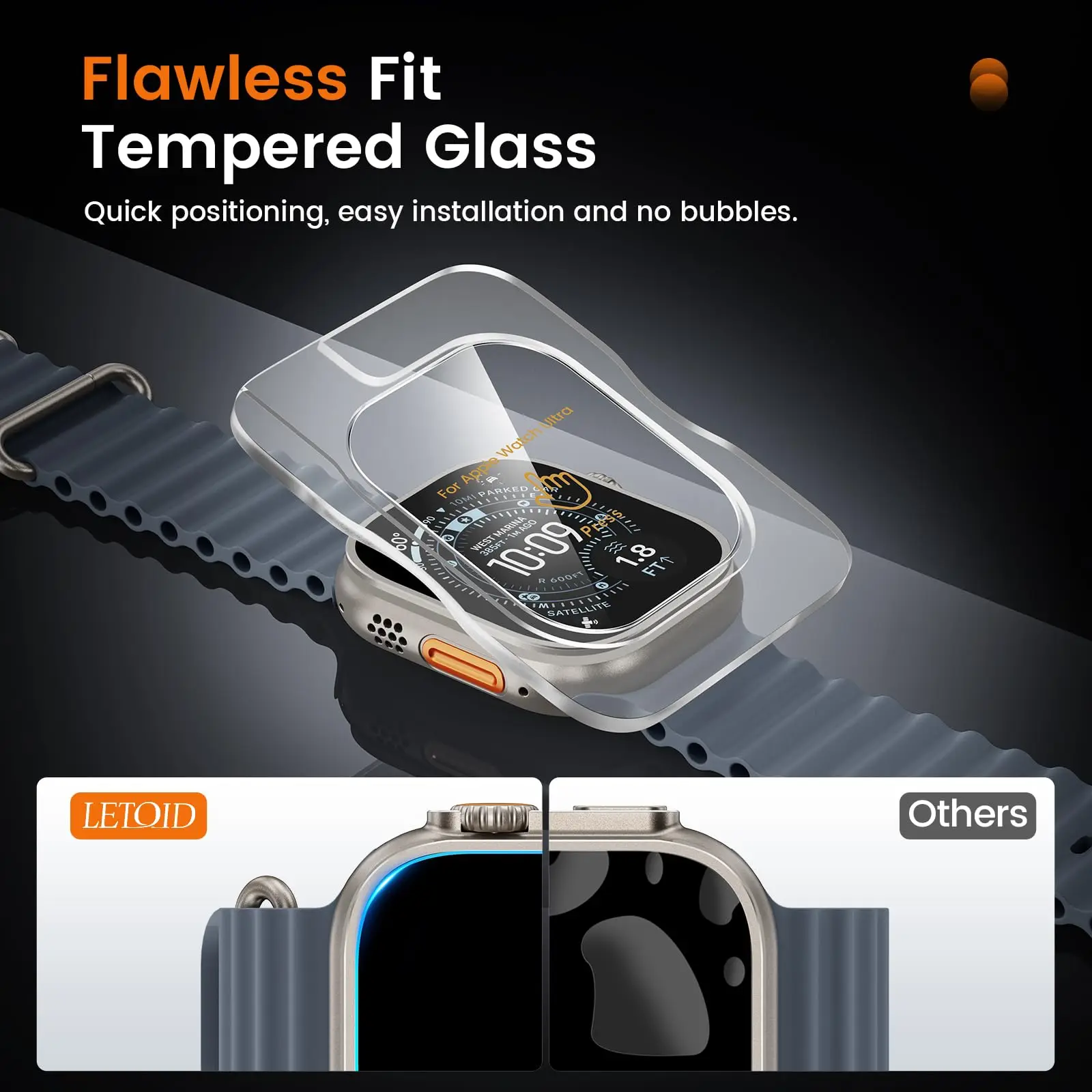 Metal Case+Tempered Glass Film for Apple Watch Ultra 4 3 2 49mm Screen Protector Bumper Hard PC Back Cover for IWatch Ultra 49mm image 4