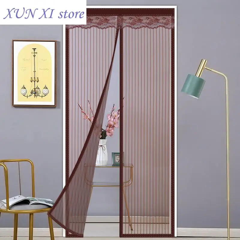 

Door Curtain Summer Anti-mosquito Household Magnetic Screen Door Screen Magnet Pair Suction Partition Curtain Free Punch