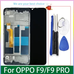 Écran tactile LCD de remplacement avec châssis, pour OPPO F9 / F9 Pro, 6.3 authentique, CPH1823 CPH1881 CPH1825