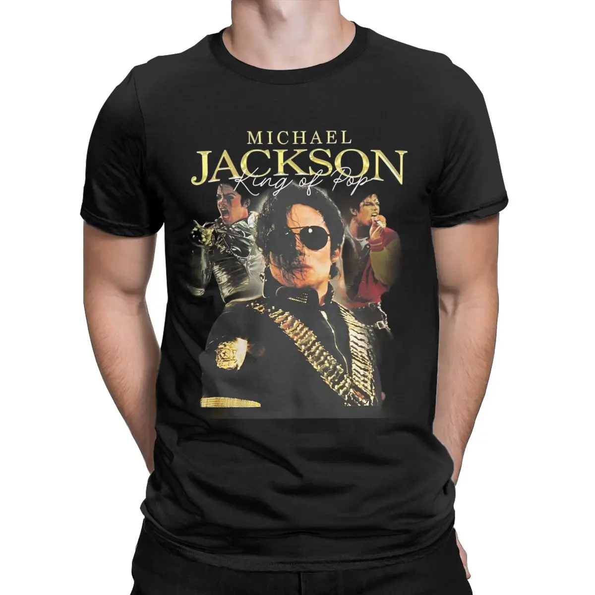 Michaels King Of Pop Jacksons T Shirt Men Pure Cotton Fashion T-Shirts Crew Neck Singer Hip Hop Tees Short Sleeve Clothing Gift