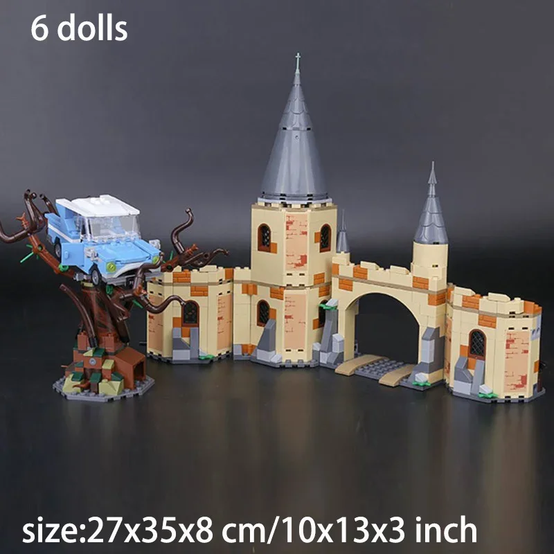 Castle Gate Magic Movie Model Building Block Brinquedos, torre astronômica, presente De Natal