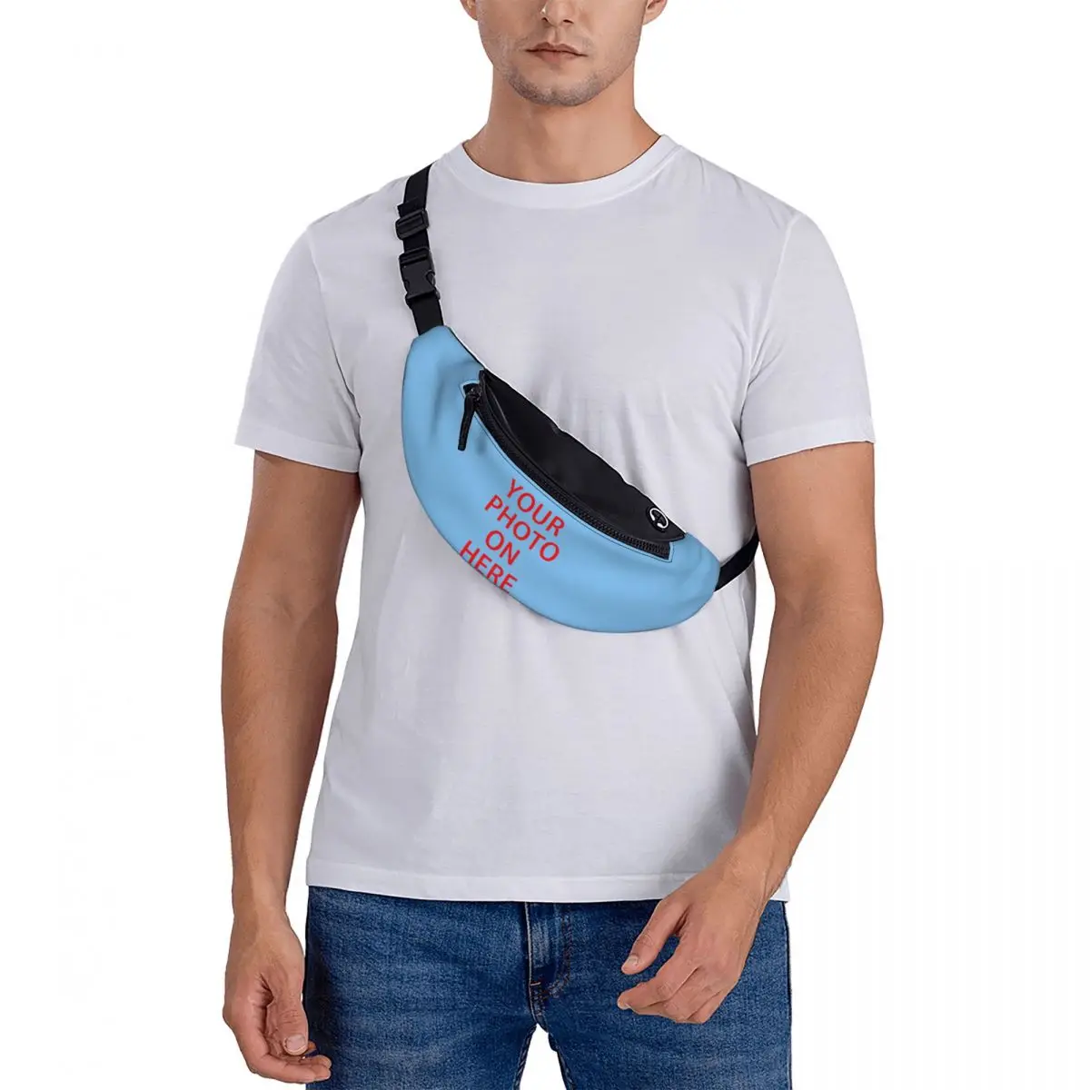 Fashion Family Pets Custom DIY Logo Fanny Pack for Running Women Customized Photo Print Crossbody Waist Bag Phone Money Pouch