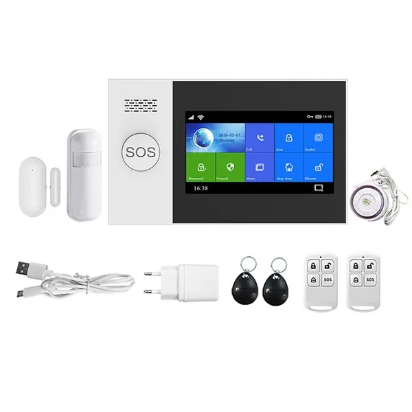 New Tuya Wireless Home WIFI GSM Home Security With Motion Detector Sensor Burglar Alarm System APP Control Support Alexa PG-107