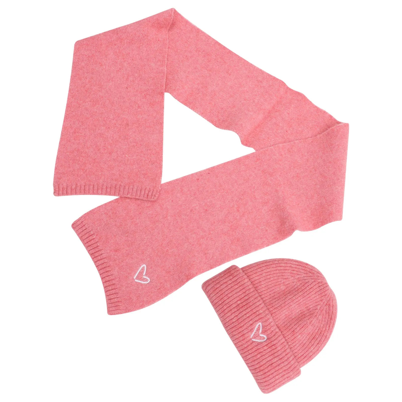 مجموعة واحدة من القبعة الدافئة الصغيرة المطرزة على شكل قلب، ملابس شتوية مريحة وناعمة للاستخدام الخارجي، إكسسوارات ديكور مريحة