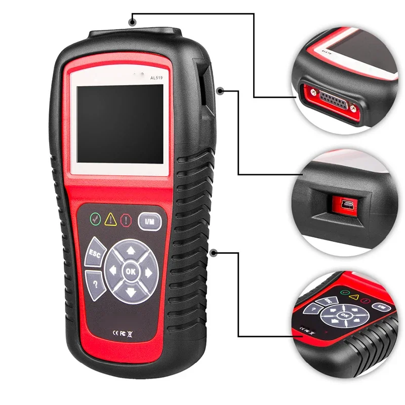 

AL519 OBD2 Scanner Replaces MS309/AL319 Automotive Fault Detector Auto Code Reader Electrical Battery Tester