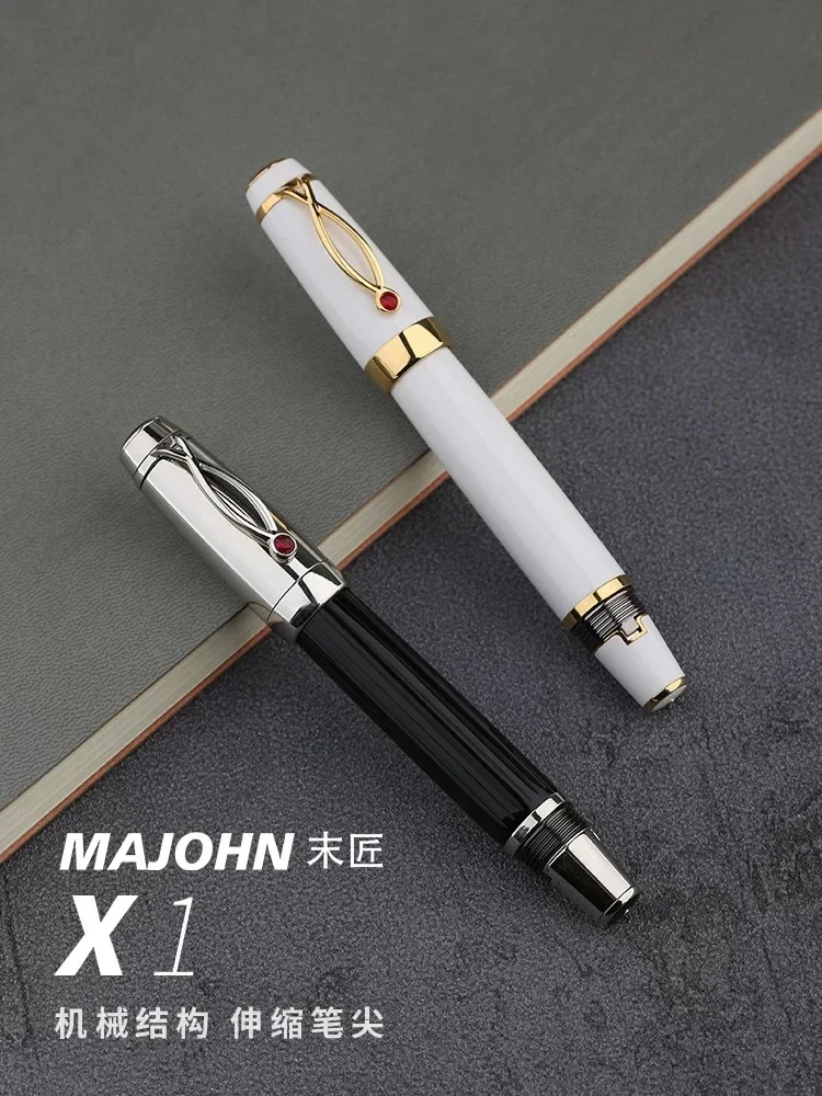 penna-stilografica-retrattile-in-resina-hot-majohn-x1-con-pennino-in-iridio-ef-bent-nib-mini-penna-tascabile-bianca-nera-per-scrittura-regalo-per-ufficio