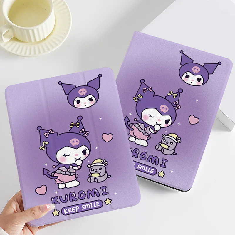 

Cartoon Kuromi Ipad Case For 20 21 10.2in 10th Generations 10.9inch Case Pro Air3 10.5inch Mini4 5 Tablet Case Cute Cover Gift