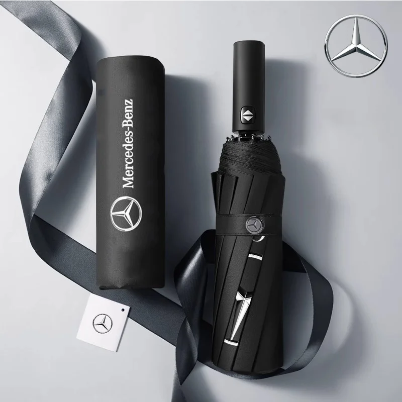 

For Mercedes Benz B/C/E/S Class AMG C200L GLE CLA W211 W203 Windproof Rainproof And UV-Proof Fully Automatic Folding Umbrella