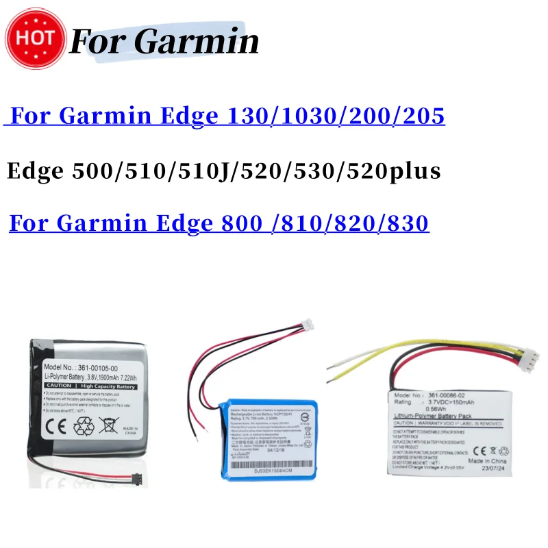 Battery For Garmin Edge 130 3LA037240,1030,Edge 510  510J,800 810,Explore 820,520,500,200,520 plus 361-00086-02 361-00105-00