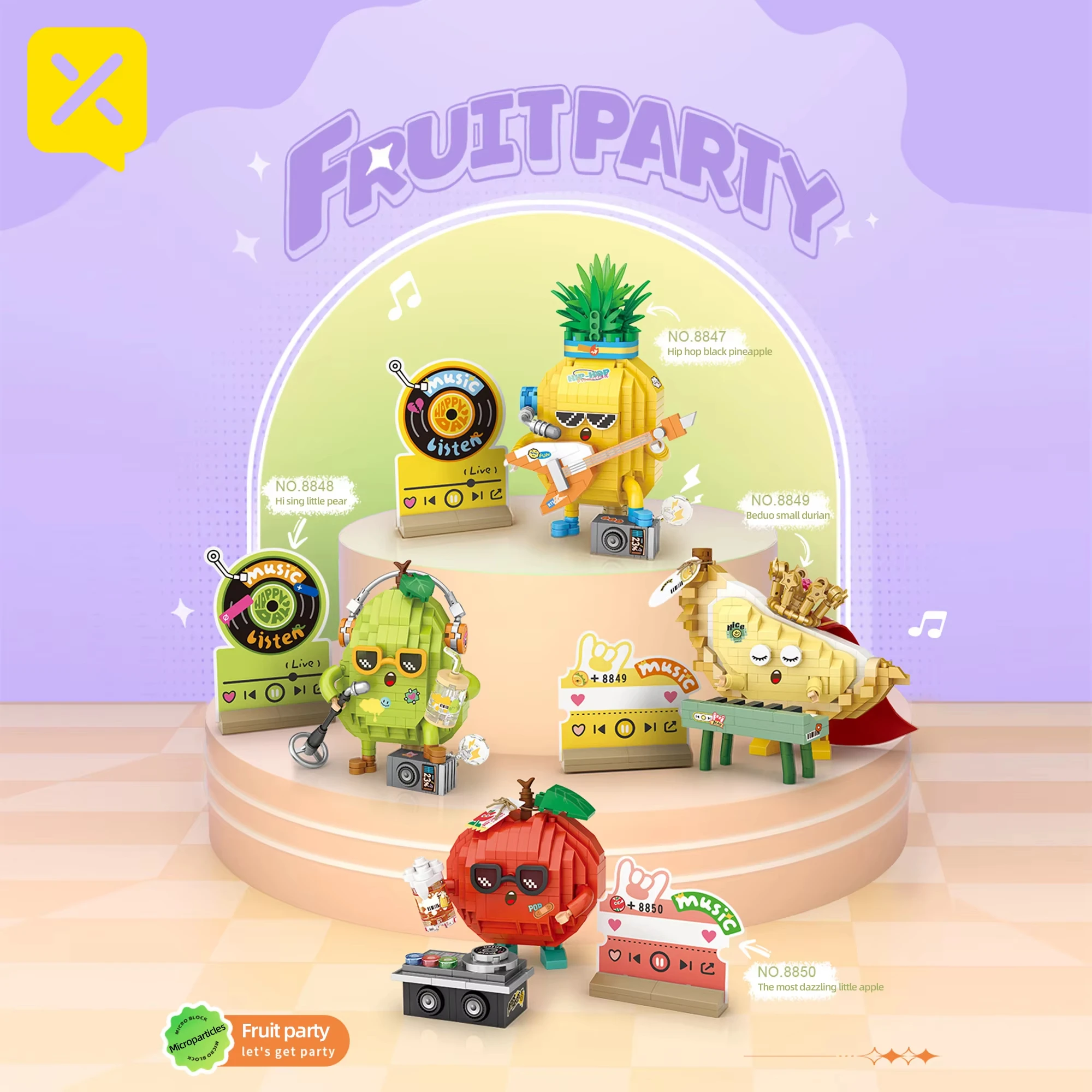 

Мини-модель TOYLINX, креативный дизайн, фруктовый вечерние строительный блок, яблоко, ананас, сборка, игрушки для детей и подростков, подарок на день рождения