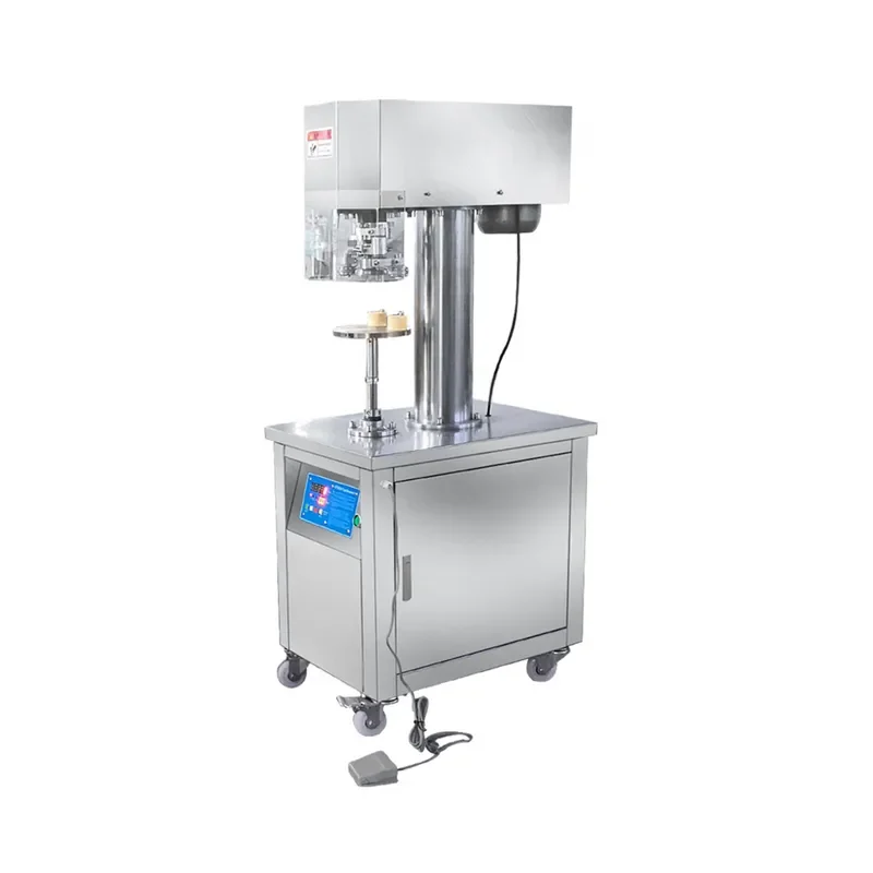 Semi Automatic Floor to Ceiling Pet Can Aluminum Cover Sealing Machine for Food Fish Canning Tin Can Crimping and Sealing 6