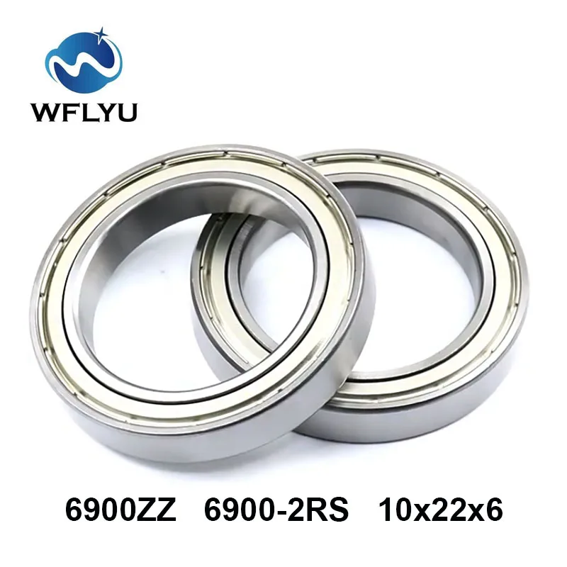 

6900 ZZ 2RS 10X22X6mm Bearing 5/10PCS ABEC-1 Metric Thin Wall Deep Groove Ball Bearings Chrome Steel Bearing With High Quality