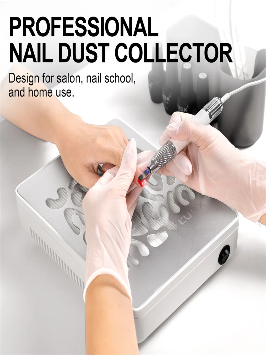 Turbine Borstelloze Nagelstofzuiger Sterke Zuigkracht 20W Nagelstofzuiger voor Manicure met Verwijderbaar Filter - afbeelding 2