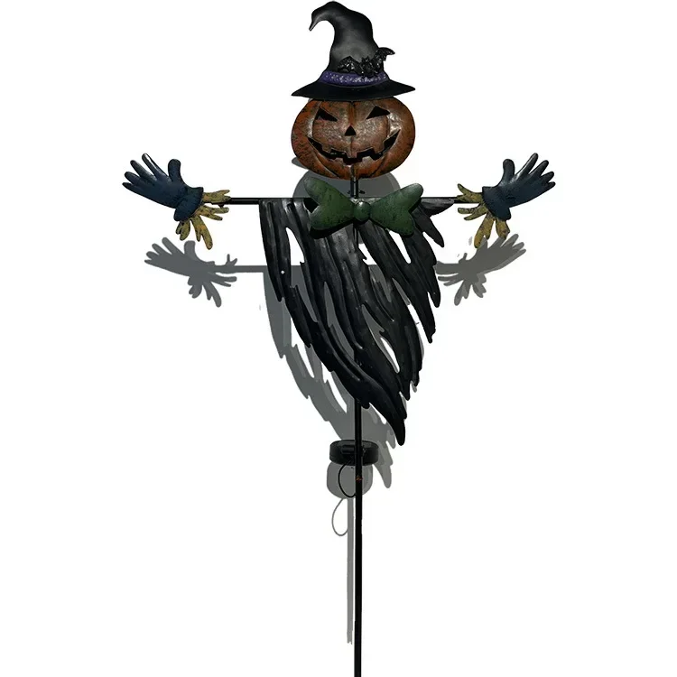 

Solar pumpkin scarecrow floor lamp luminous decoration Halloween outdoor garden scene layout atmosphere props