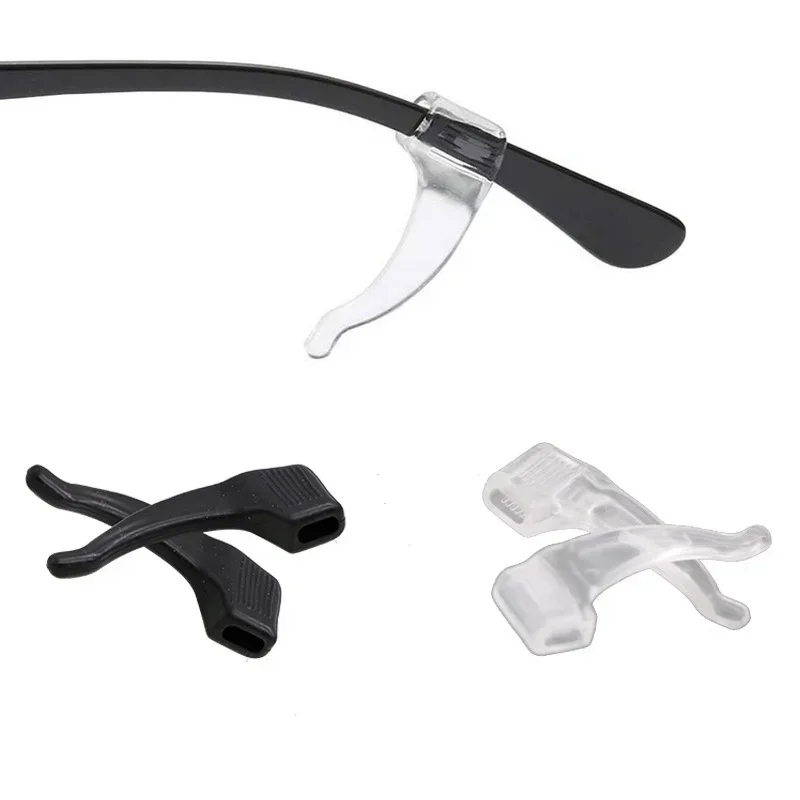 Wholesale Silicone Anti-slip Ear Hooks Glasses Leg Ear Sleeve Bracket Fastener Clear Grips Eyewear Holder Eyeglasses Accessories