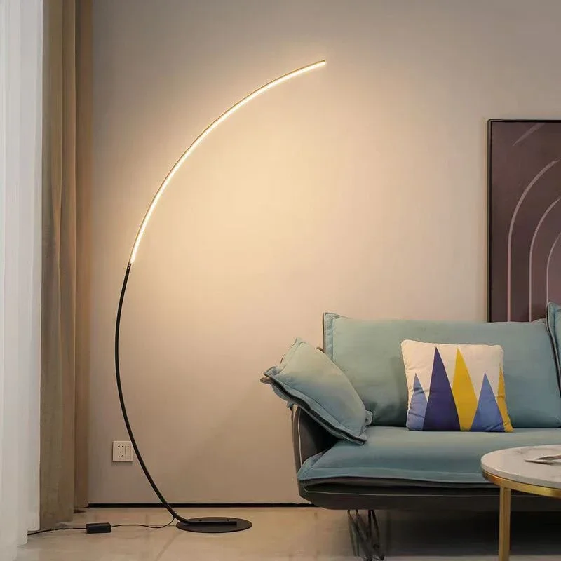 Einfache Moderne Lange Streifen Angeln Licht Stil Wohnzimmer Dekoration Atmosphäre LED Licht Schlafzimmer Studie Lesen Stehlampe Glanz