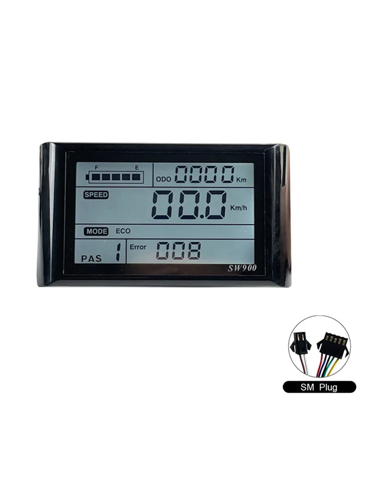 AliExpress LCD Display SW900 Waterproof 110*61mm 24/36/48V Compatible With JN Controller E-Bike Electric Bicycle Meter Control