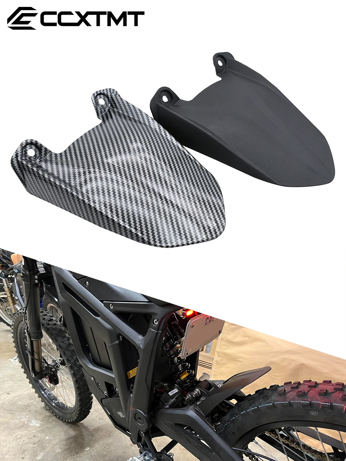 AliExpress CCXTMT Motorcycle Rear Fenders Carbon Fiber Wheel Guards For Talaria Sting X3 MX3 MX4 MX5 5.0 6.0 8.0 Dirt Bike Protective Accessories