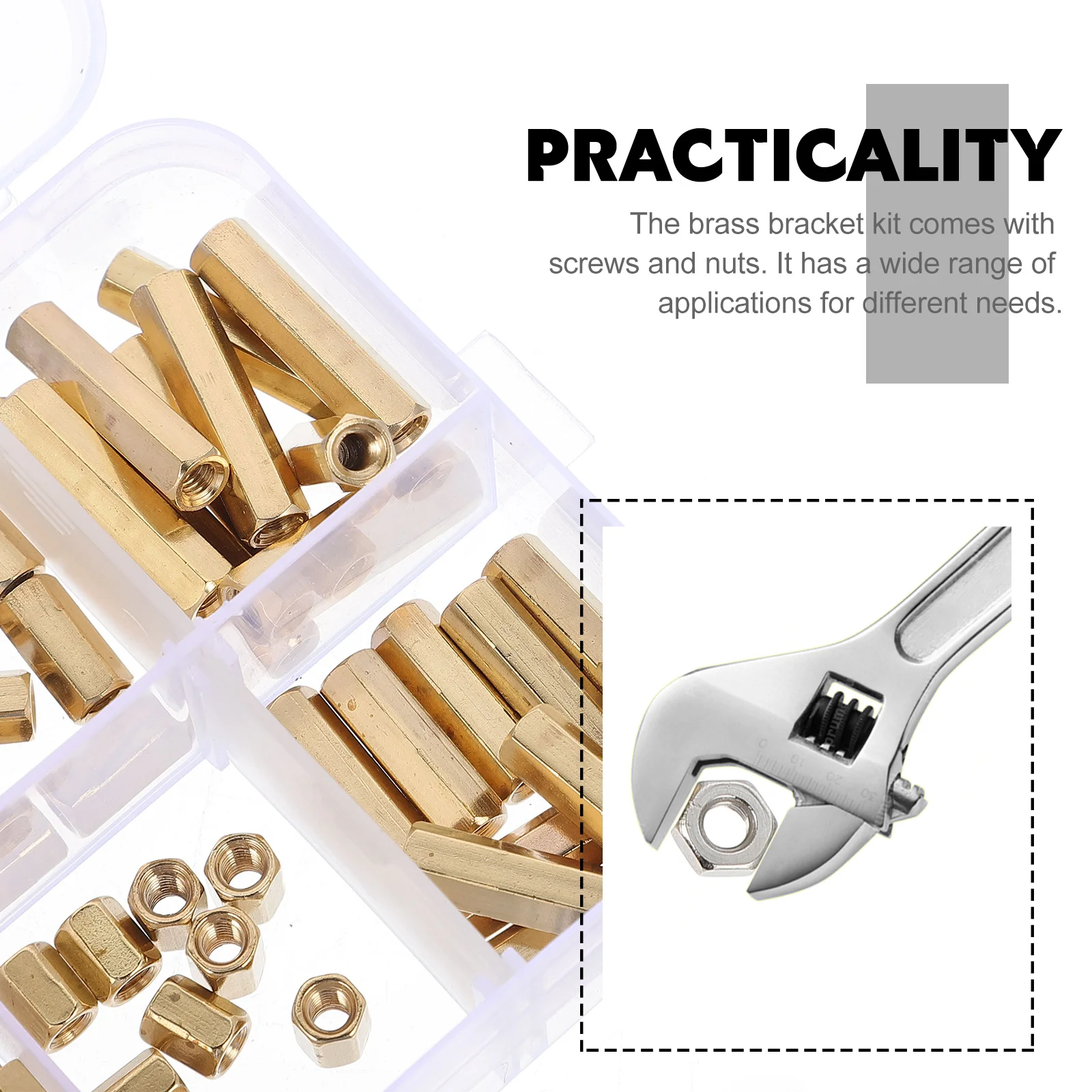 

1 set 1 Set Stainless Steel Screw Nut Brass Column Standoff Kit For Computer Motherboard Machine Replacement Hardware Fastener