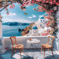 GATYZTORY Frame Diy Painting By Numbers Balcony Landscape Painting Handpainted Gift Paint With Numbers For Home Decors