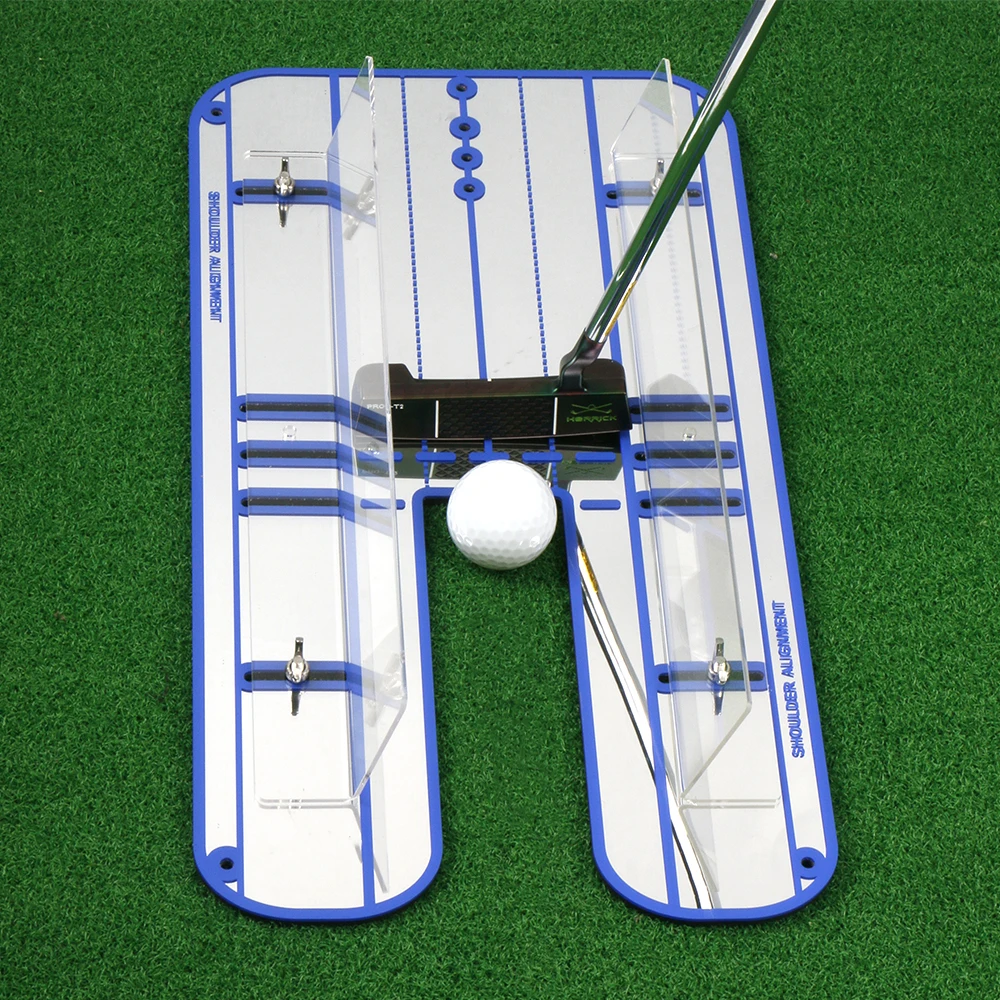 1 Pc Golf Putting Alignment Mirror with Putting Cup Combo, Portable Swing Training Aids, Practice Putting Trainer