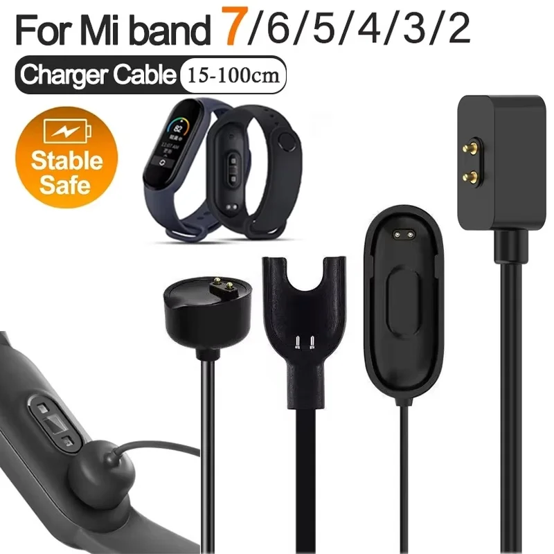 USB Charging For Xiaomi Mi Band 3 USB Charger Cable For Xiaomi Mi Band 7 6 5 4 3 2 Chargers For Xiaomi Mi Band 7 Pro USB Charger