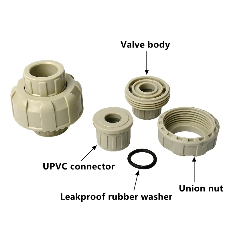1PC I.D 20~63mm PPH Pipe Connector Aquarium 90° Elbow Tee Thread Fittings Irrigation Tube Adapter System Industrial Accessories