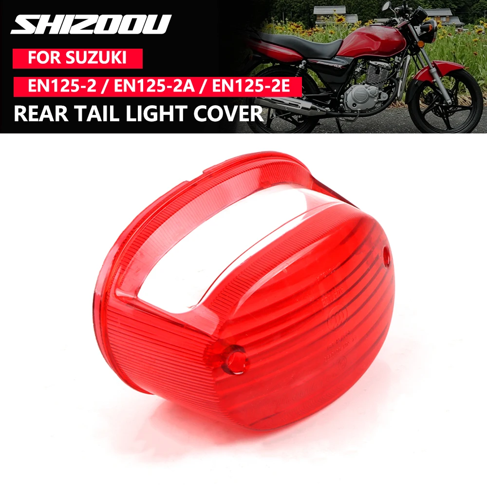 Lente de luz trasera para motocicleta, lente roja ABS para SUZUKI HAOJUE EN125-2 EN125-2A EN125-2E EN125-2F, piezas de repuesto