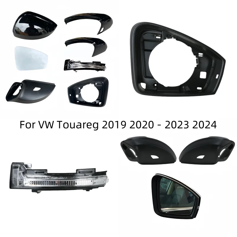 

For VW Touareg 2019 2020 2021 2022 2023 2024 Car Mirror Cover Turn Signal Light Mirror Frame Bottom Lower Holder