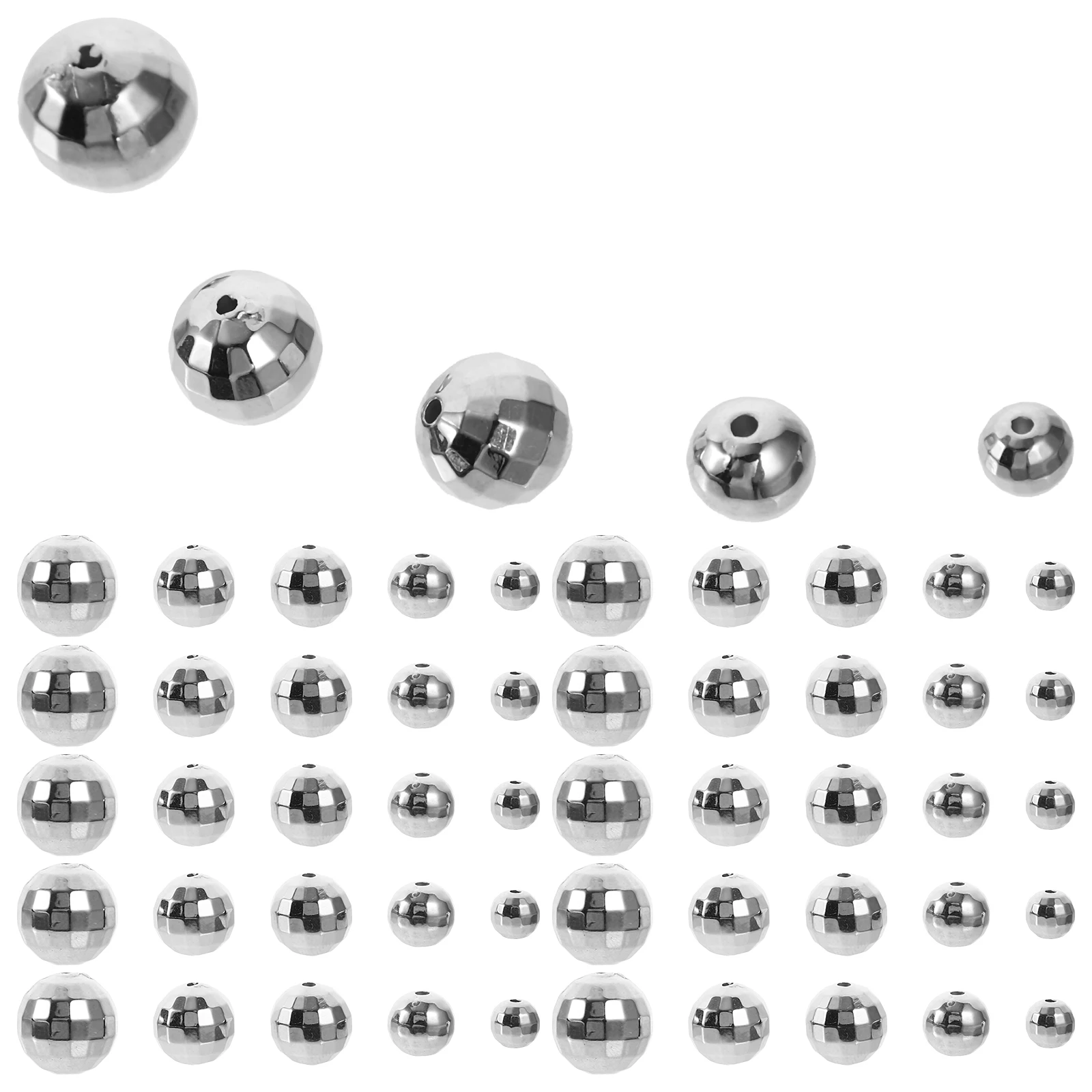 

200Pcs Round Disco Ball Beads for Jewelry Making DIY Crafts Smooth Surface Easy to Use Beads for Jewelry Making