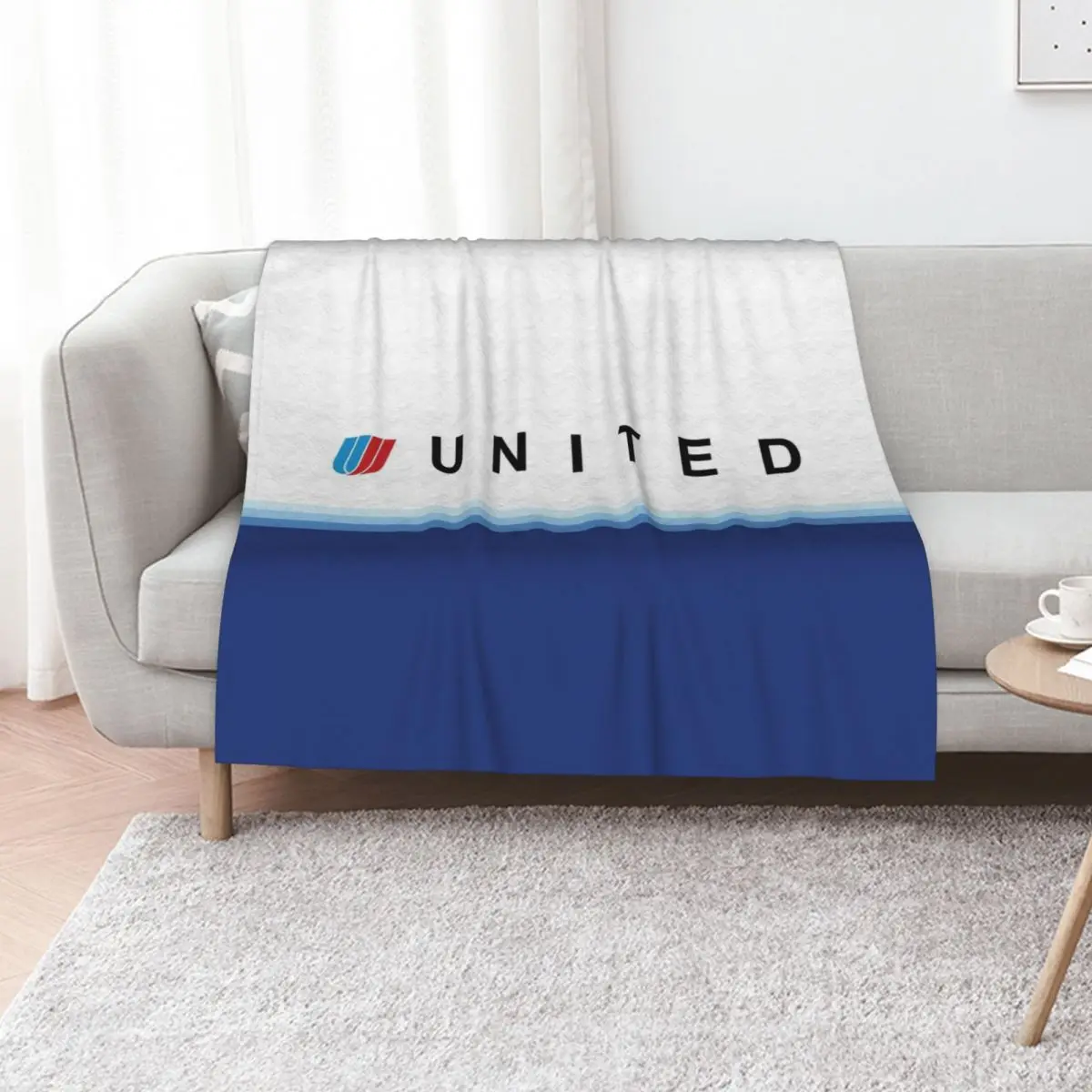 United Airlines Blue Tulip Livery Throw Blanket manga Tourist For Baby Blankets For Sofas Retros Flannel Blankets