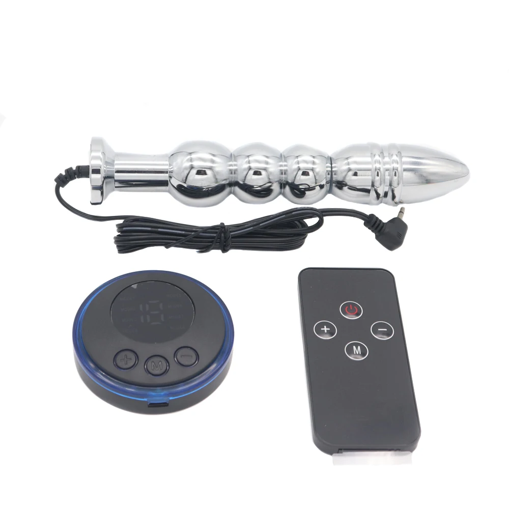 التحكم عن بعد صدمة كهربائية المعادن المكونات الشرج هزاز المبتدئين الشرج توسع جهاز تدليك للبروستاتا الاستمناء تحفيز الجنس لعب