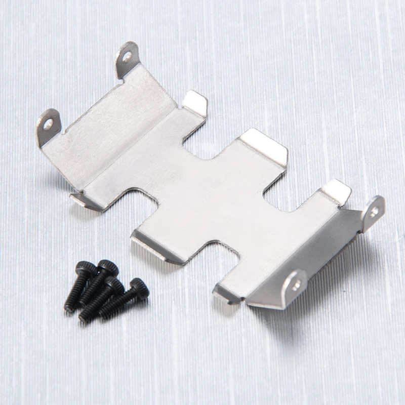 MIBIDAO Rvs Chassis Armor Protector Plaat voor Axiale SCX24 Deadbolt Chevrolet Wrangler Gladiator Bronco 1/24 RC Auto