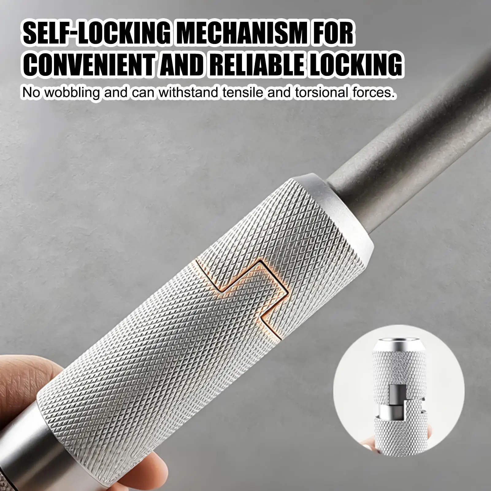 Drill Adapter Anti-slip Heavy Duty With Steel Lock Ring Drill Converter Tools For Pipeline Laying Building Construction