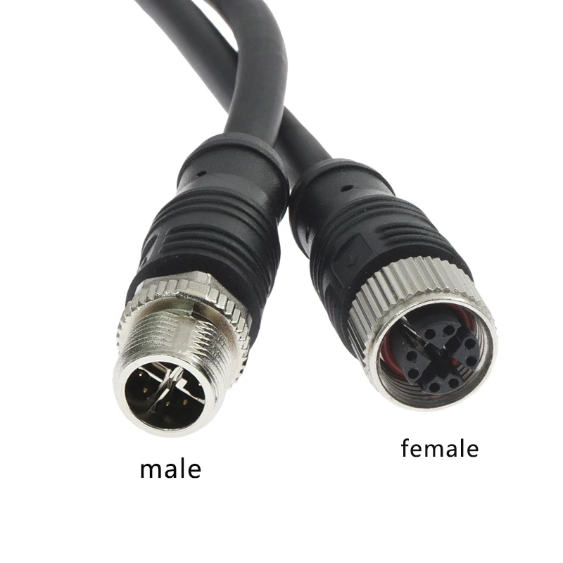 

M12-8 core X-type male to M12-8 core X-type female Ethernet high-flexibility double-shielded connector twisted pair