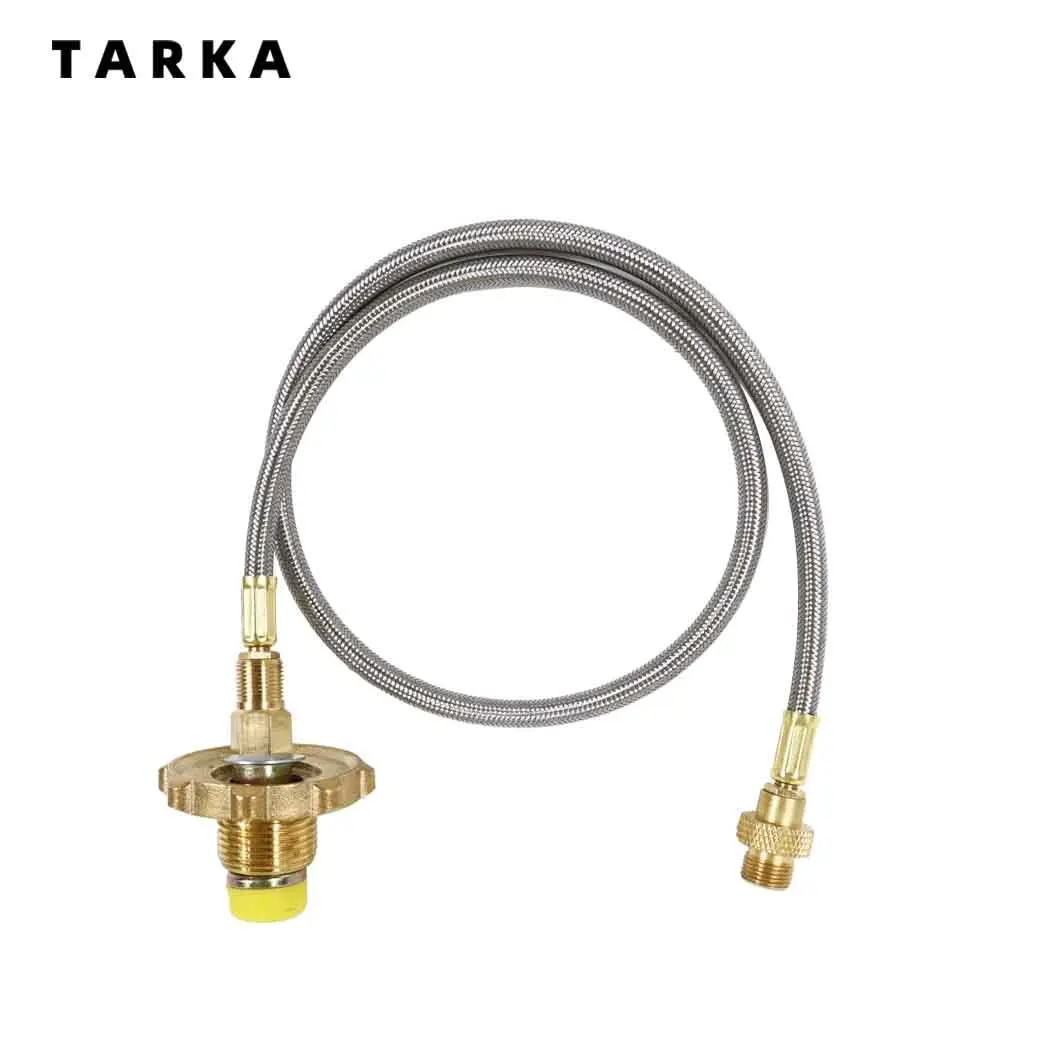 Outdoor Camping Stove Burner Flat Gas Canister Flamethrower Adapter Propane Gas Connection Head Transformer for Gas Stove