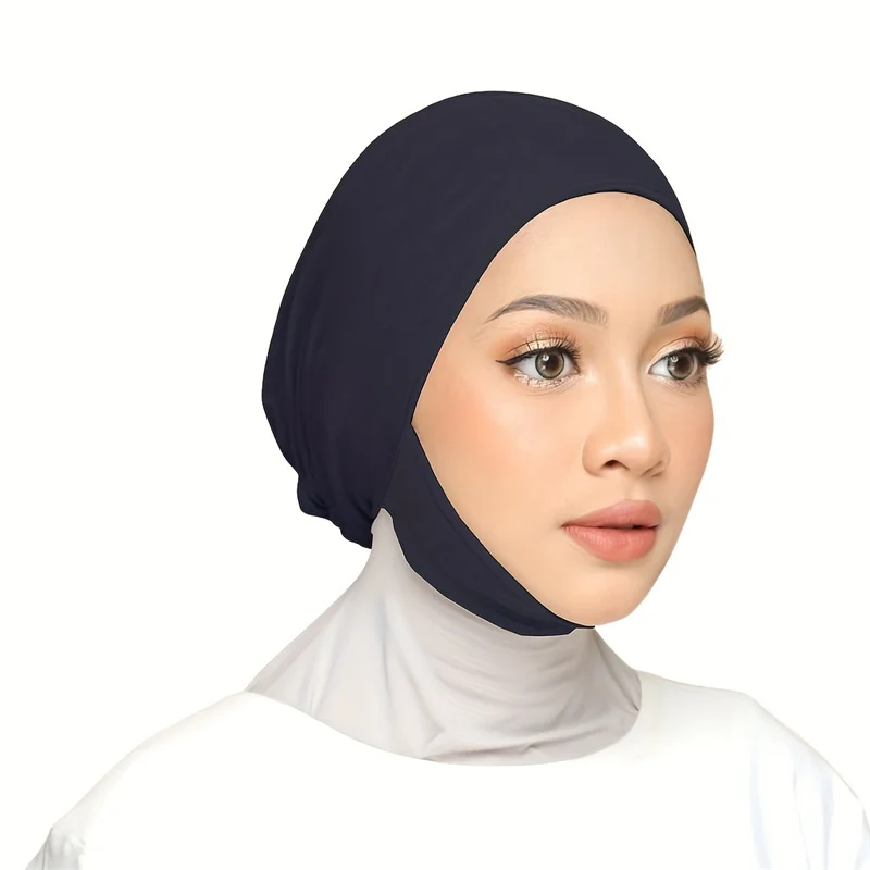 Capa completa Hijab muçulmano para mulheres, capa islâmica Índia, turbante monocromático, bonés macios, novo, outono