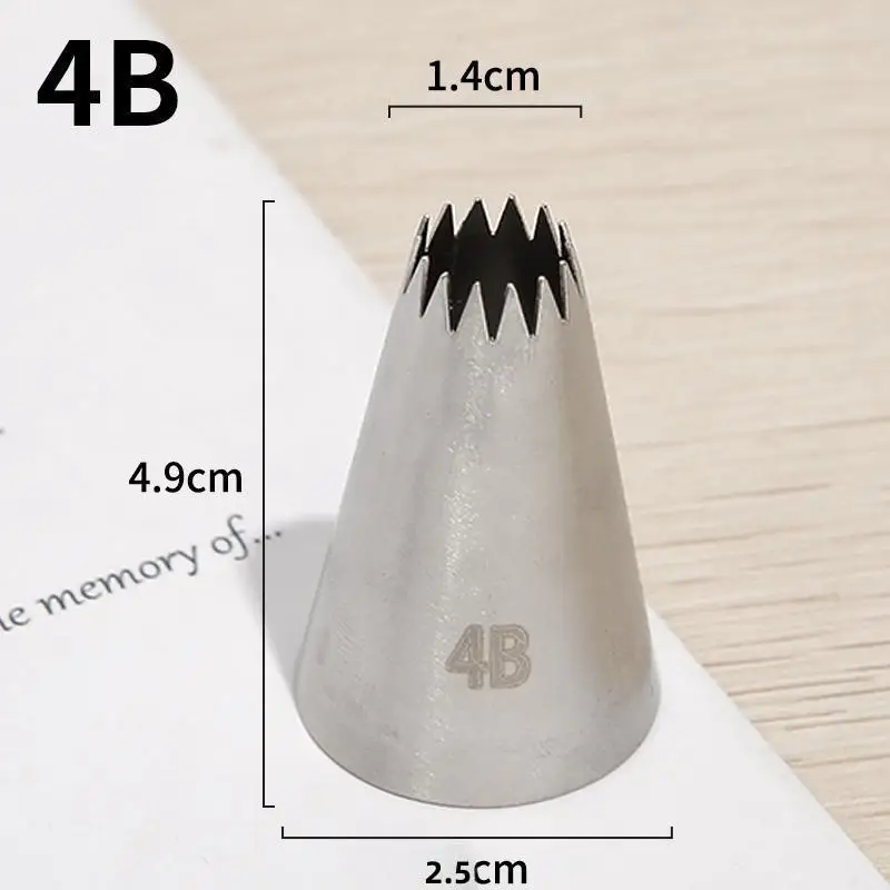 1 PCS Stainless Steel Pastry Nozzle Cake Decoration Set With Conversion Connector Baking Nozzles For Dessert Biscuit Cup Cake