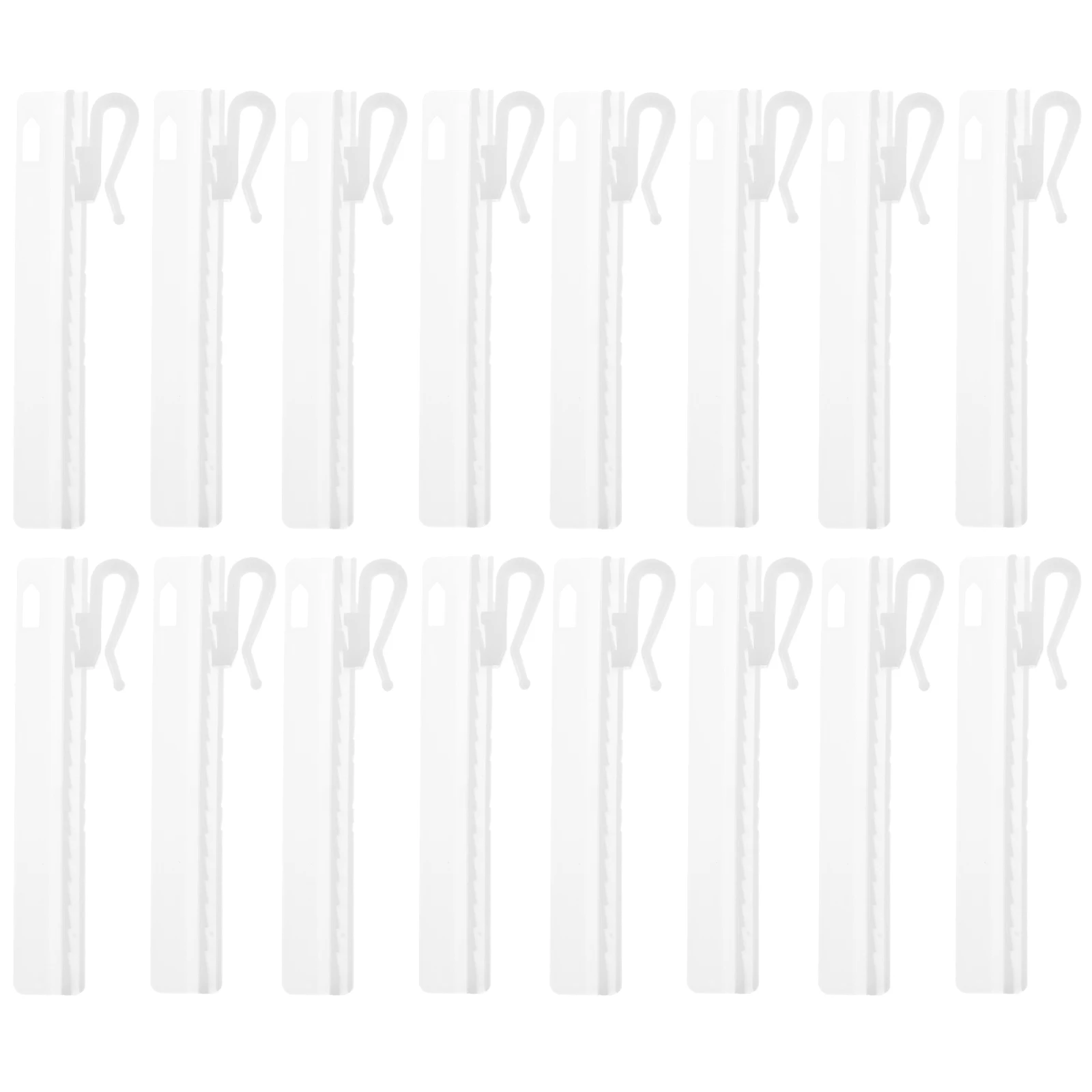 

50 Pcs Curtain Adjustment Plastic Smooth Surface Compact Adjustable Drape Hooks Sturdy Texture Safe Use Round Corners