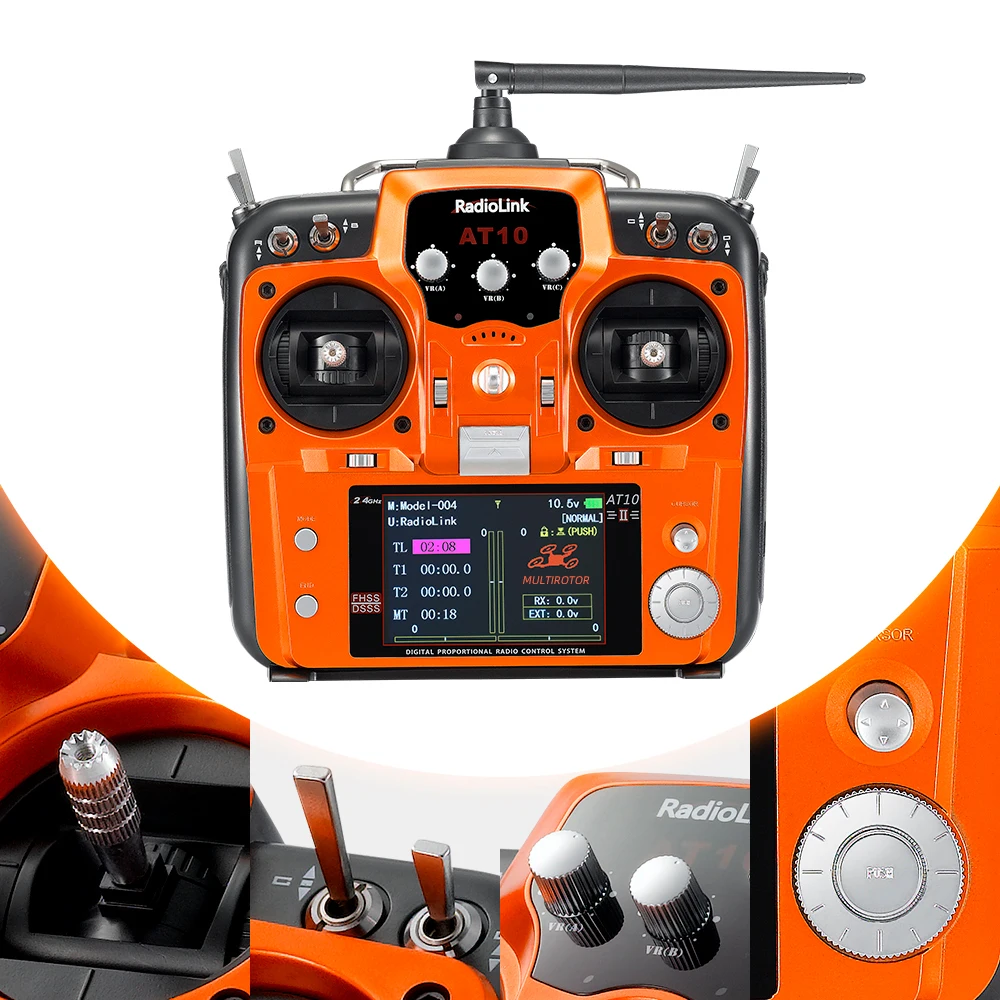 Radiolink Remote Control AT10ll 12-Channel Ideal for Professional Aerial Drones, Agricultural Drones, and Industrial Drones