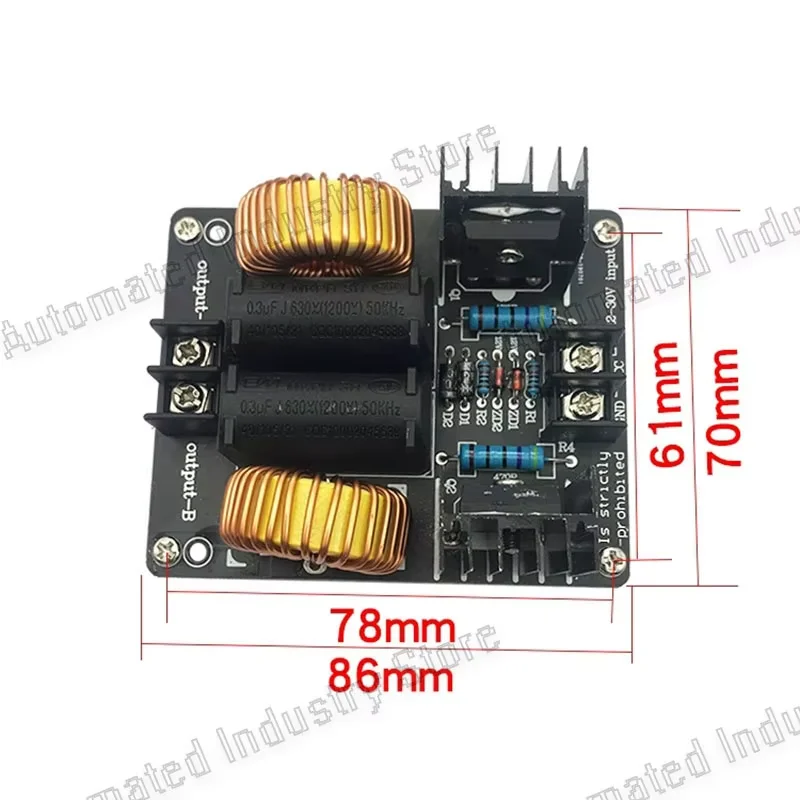 1000W 20A ZVS Tesla bobina potência módulo de bobina de aquecimento por indução de baixa tensão aquecedor de driver flyback