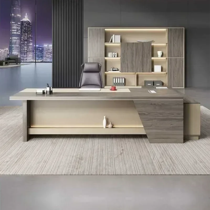 라이트 럭셔리 데스크 컴퓨터 멋진 스토리지 상업용 멋진 스토리지 L 모양의 Escritorios 게임 학습 테이블 사무용 가구