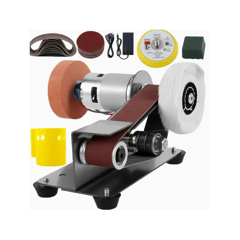 جديد Mni حزام ساندر طاحونة 220 فولت طاحونة صغيرة لتقوم بها بنفسك حزام ساندر الكهربائية الفرقة ماكينة الطحن شحذ آلة أدوات البولندية