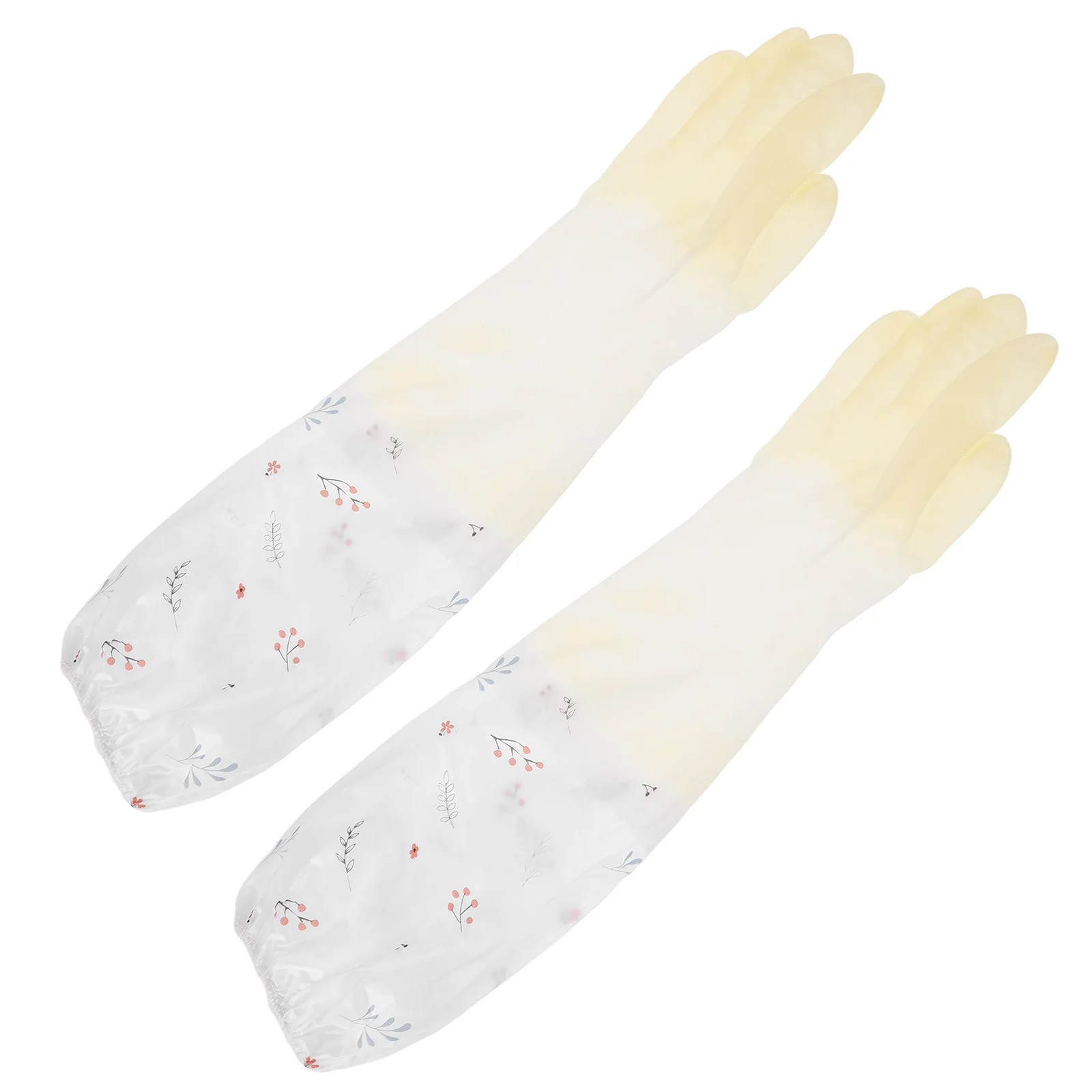 

1Pair Waterproof Kitchen Gloves Long Sleeve Heavy-Duty Reusable Gloves for Dishwashing Cleaning Laundry Pet Care Housework