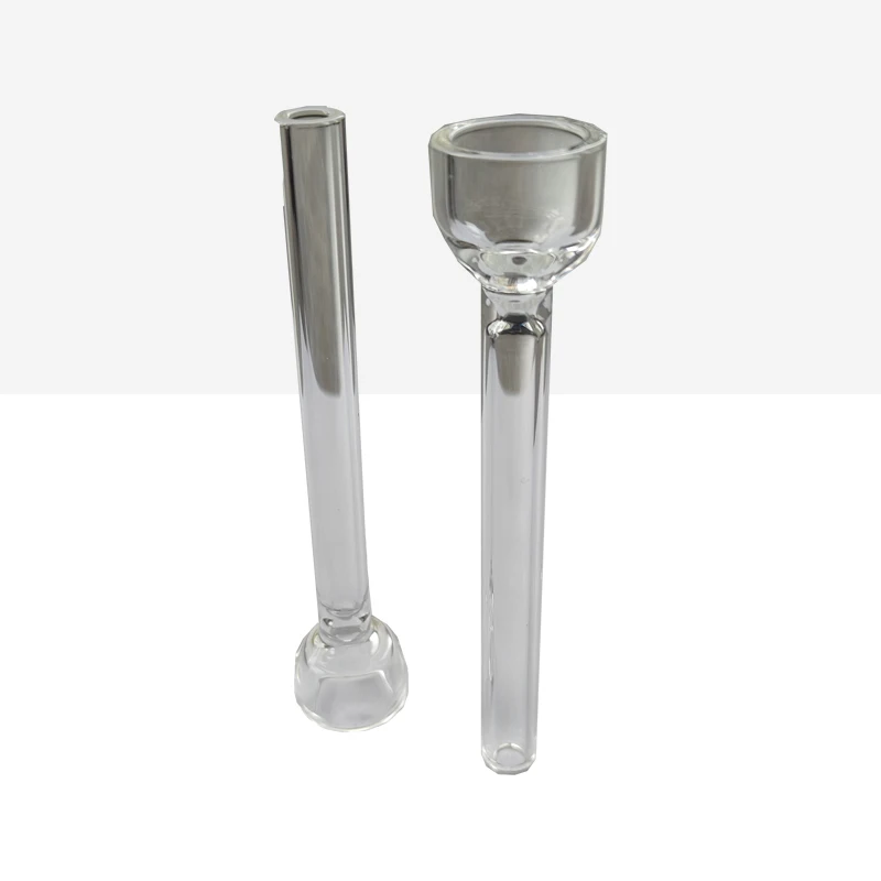 Glass downstem for CHEECH METAL WRAPPED BUBBLER Hand Pipe blazeon benpuff zenpuff blaze on zen puff ben puff Glass bowl stem view 6