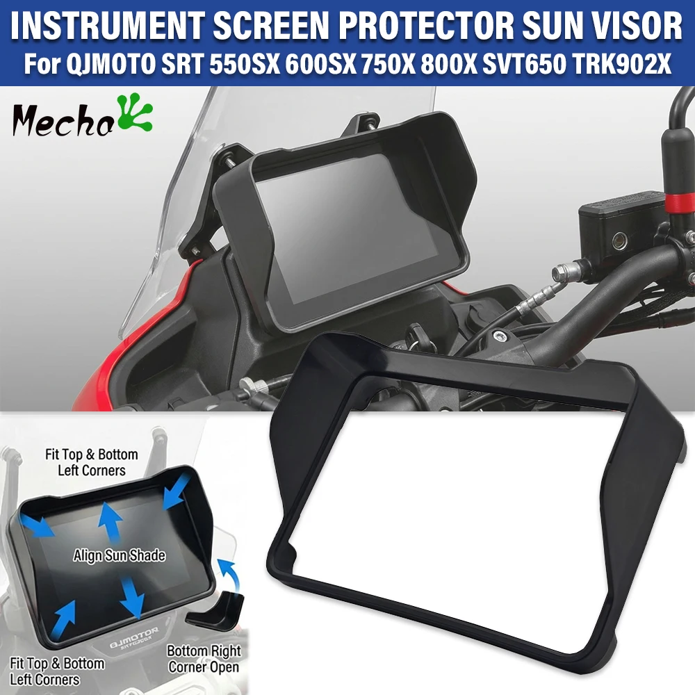 For QJMOTO SRT550SX SRT600SX SRT 750X 800X SVT650 TRK902X Motorcycle Sun Visor Cover Instrument Screen Sunshade Guard Protection