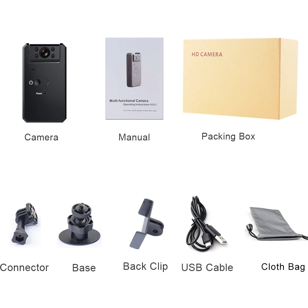 Mới Camera Mini Siêu Nét Full HD 1080P MD90 Mico Camera Hồng Ngoại Quan Sát Ban Đêm Mini Đầu Ghi Hình Xoay 180 Độ Máy Quay Phim Mini thể Thao DV Cam