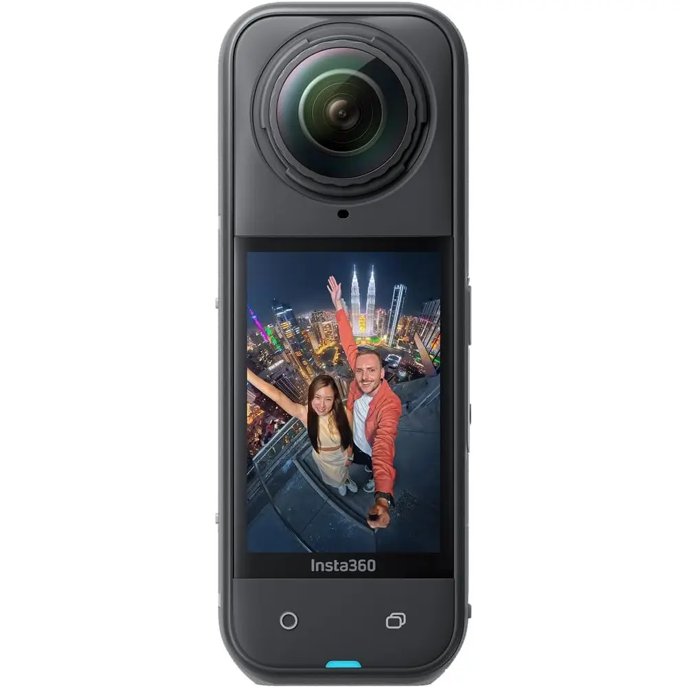 

8K 360° Action Camera with Low Light Performance, Invisible Selfie Stick, Replaceable Lens, 3-Hour Battery, Wind Noise Reduction