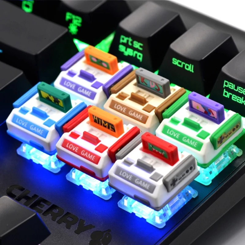 

Home Gaming Console Theme Keycaps Set 3D Resin Artisan Keycaps Custom Original Handmade Keycaps for Mechanical Keyboard Gift